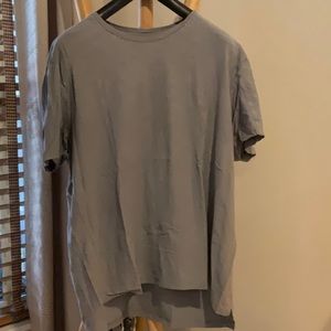 Rouge State Detialed T shirt, long line back hem Grey XXL *fits like XL fitted